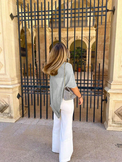 Fashionable & Elegant Loose Knit Cardigan Shawl, Women, Oversized Fit, Lightweight, Stylish, Suitable For Spring/Summer Everyday, Casual Travel, Beach