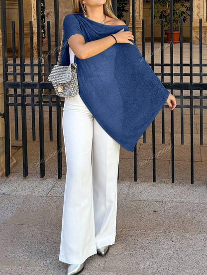 Fashionable & Elegant Loose Knit Cardigan Shawl, Women, Oversized Fit, Lightweight, Stylish, Suitable For Spring/Summer Everyday, Casual Travel, Beach