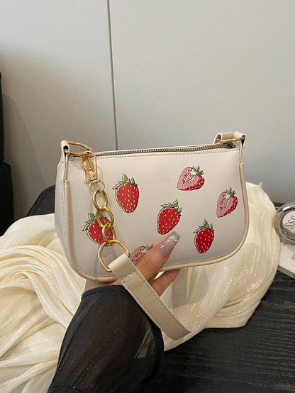 Lightweight,Business Casual Mini Crocodile Embossed Chain Bag For Teen Girls Women College Students,Rookies & White-Collar Workers Perfect For Office,College,Work ,Business,Commute,Outdoors, Travel, Outings, Animal Print Women Bag