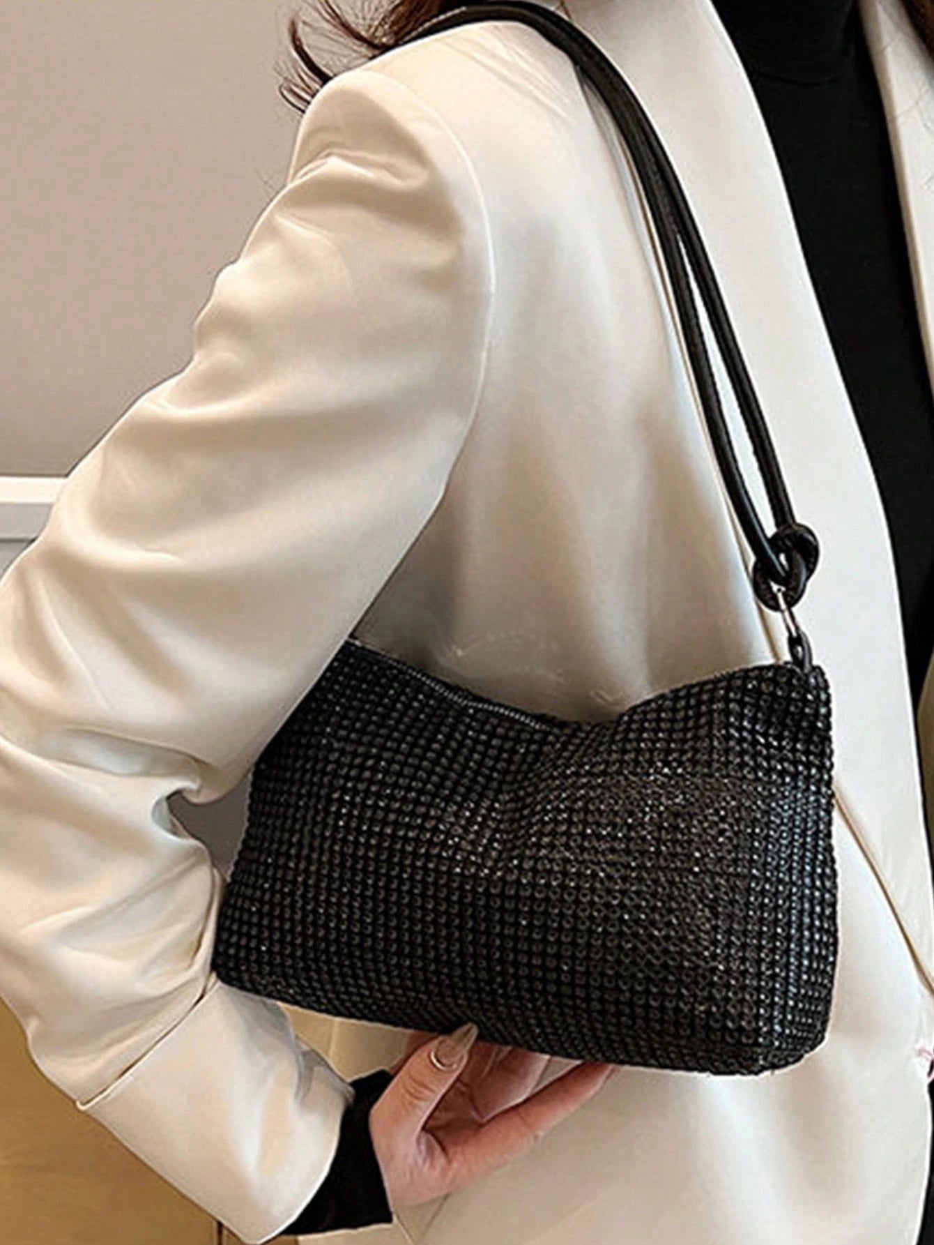 Popular Bag Women's New Fashion Korean Version Handbag All Shoulder Small Square Bag