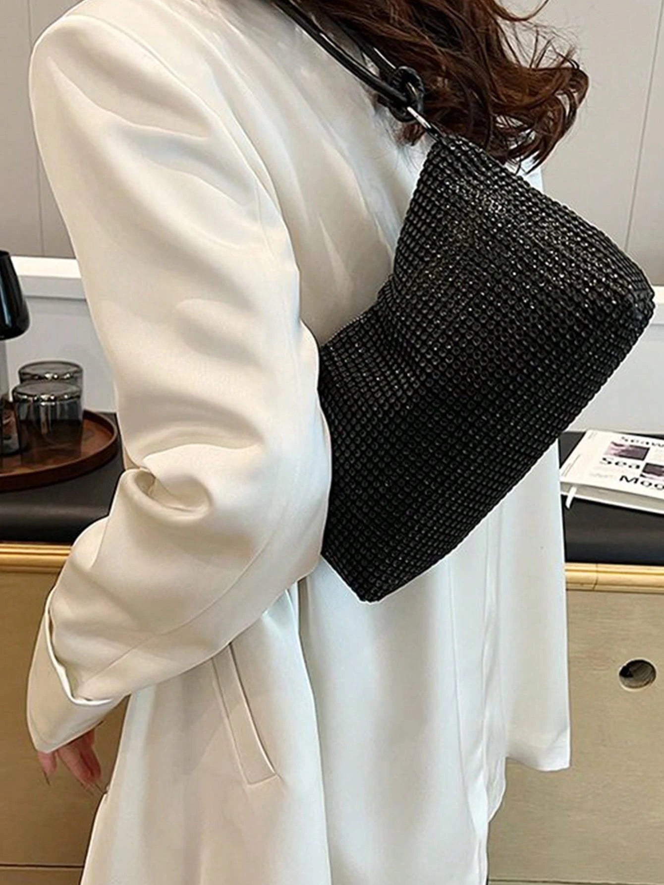 Popular Bag Women's New Fashion Korean Version Handbag All Shoulder Small Square Bag