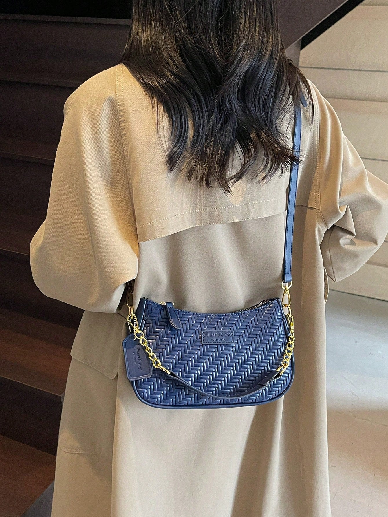 1pc Solid Color PU Leather Shoulder Bag For Women, Versatile Crossbody Bag For Commuting, Adjustable Shoulder Strap