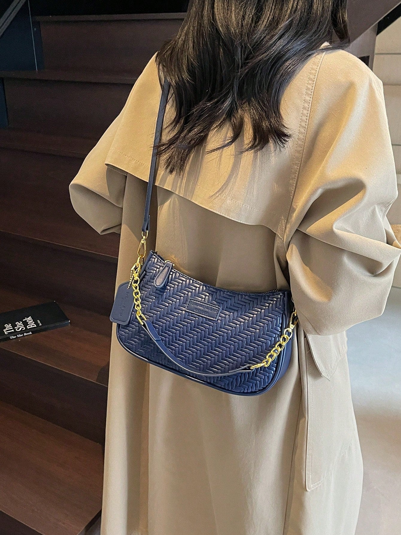 1pc Solid Color PU Leather Shoulder Bag For Women, Versatile Crossbody Bag For Commuting, Adjustable Shoulder Strap