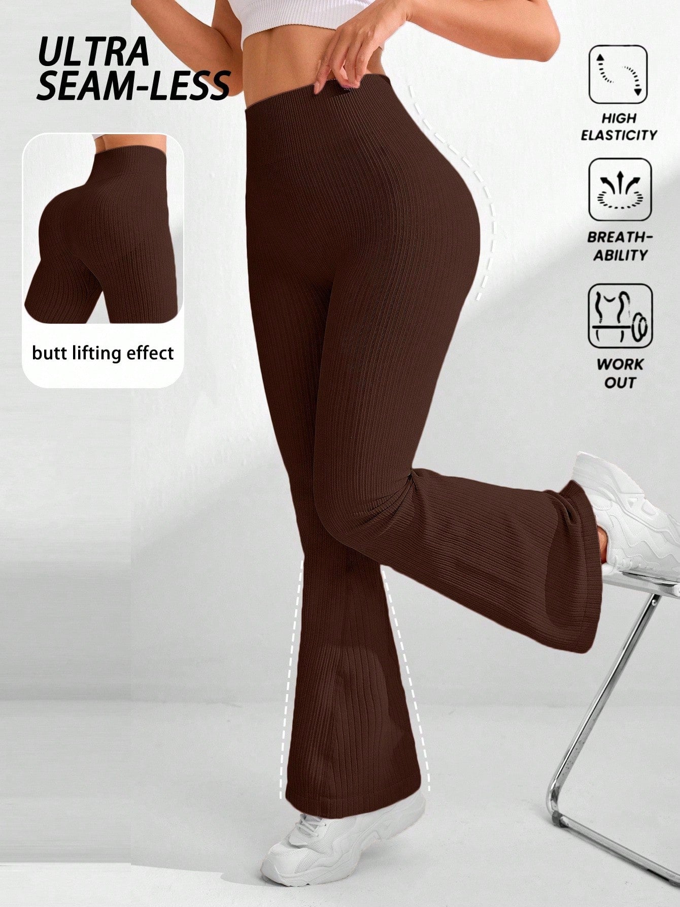 Gameset SHEIN Sport Women's High Waist Flare Seamless Yoga Leggings