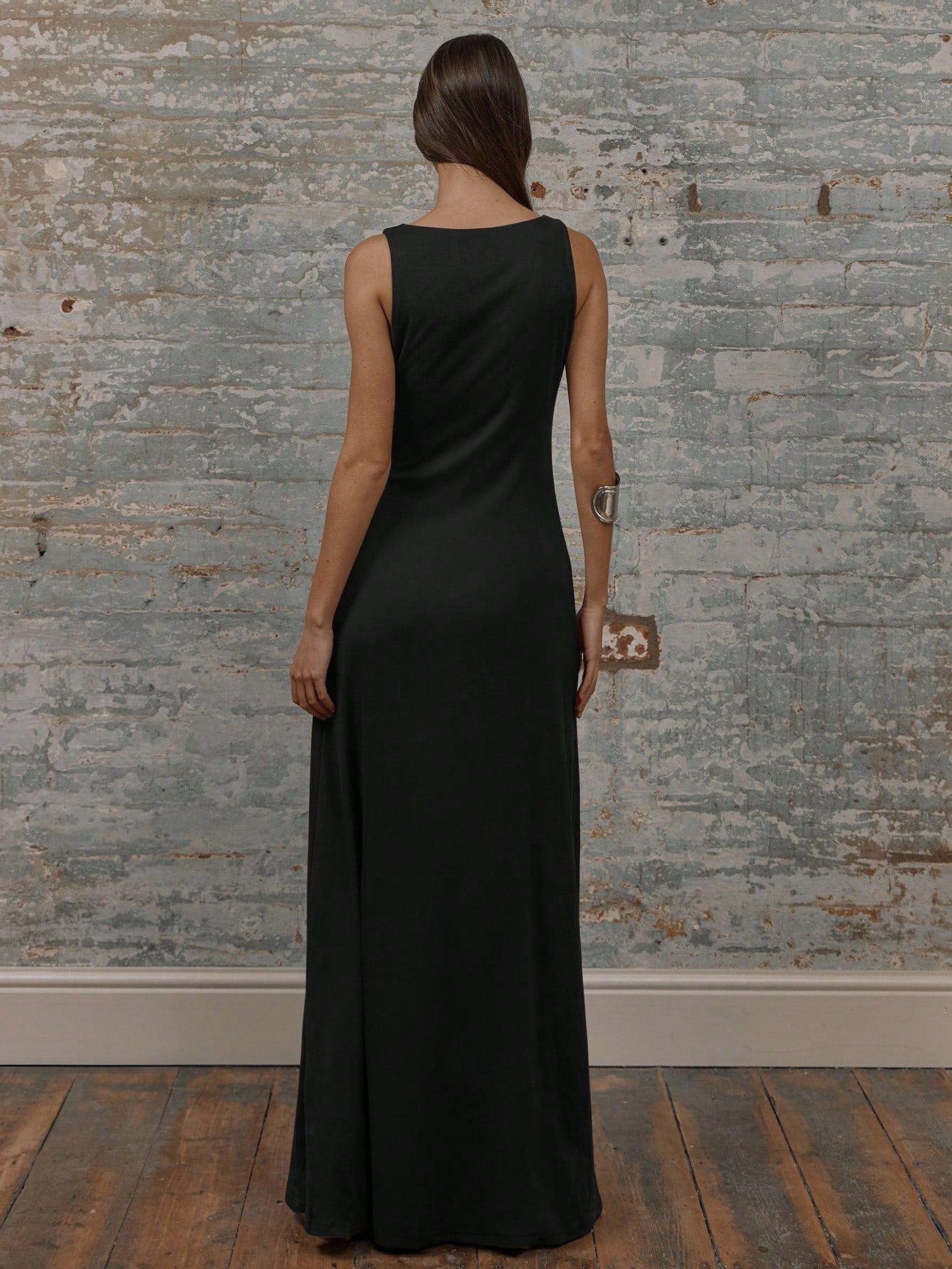 MUSERA Round Neck Drop Armhole Maxi Dress,Summer Dresses For Women Graduation Elegant Cute Sexy Vacation Boho Wedding Guest Beach Holiday Fall Wedding Guest, Elegant, Birthday, Church, Night Out Christmas, Halloween, Fall, Winter