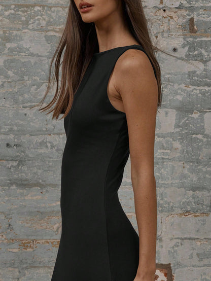 MUSERA Round Neck Drop Armhole Maxi Dress,Summer Dresses For Women Graduation Elegant Cute Sexy Vacation Boho Wedding Guest Beach Holiday Fall Wedding Guest, Elegant, Birthday, Church, Night Out Christmas, Halloween, Fall, Winter