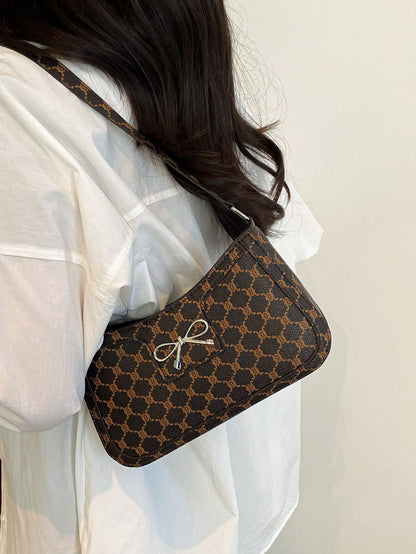 Elegant Crescent-Shaped Underarm Shoulder Bag For Women, Chic Casual Fashion, Solid Color Underarm Bag