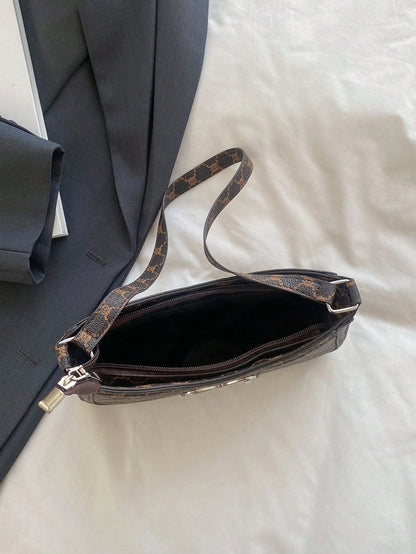 Elegant Crescent-Shaped Underarm Shoulder Bag For Women, Chic Casual Fashion, Solid Color Underarm Bag