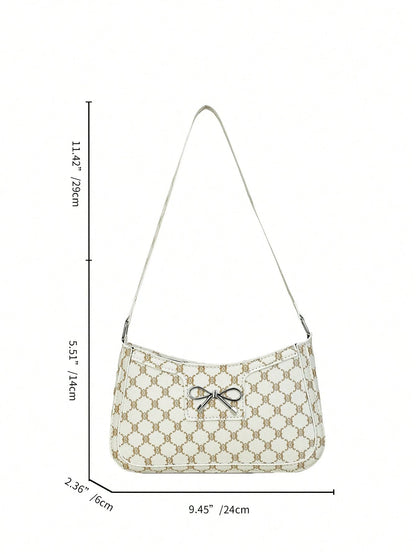 Elegant Crescent-Shaped Underarm Shoulder Bag For Women, Chic Casual Fashion, Solid Color Underarm Bag