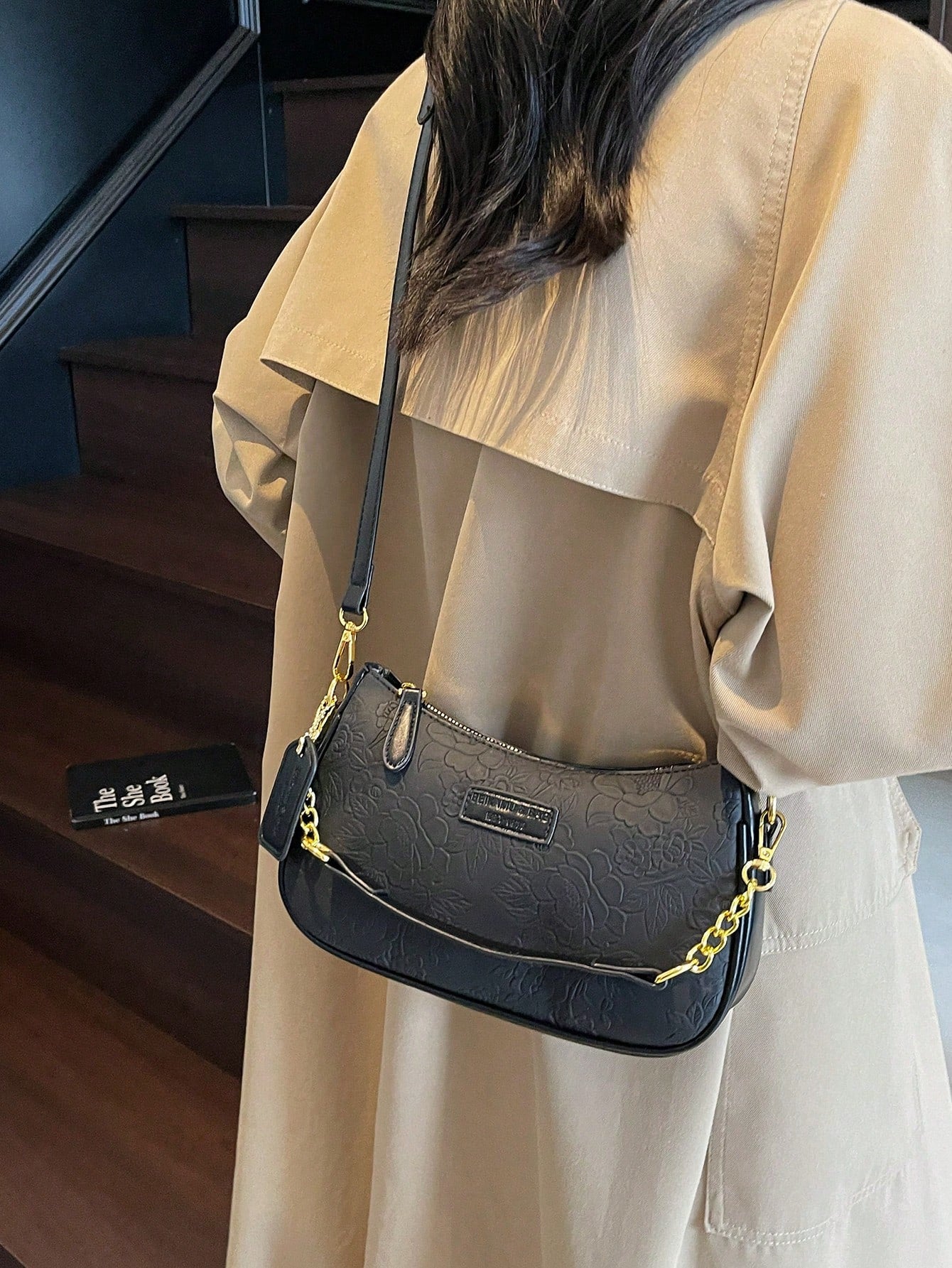 1pc Solid Color PU Leather Shoulder Bag For Women, Versatile Crossbody Bag For Commuting, Adjustable Shoulder Strap