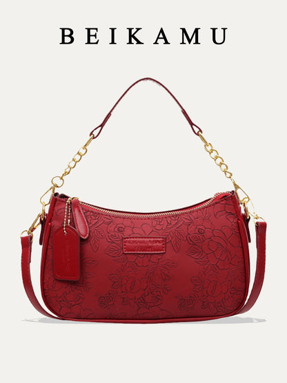 1pc Solid Color PU Leather Shoulder Bag For Women, Versatile Crossbody Bag For Commuting, Adjustable Shoulder Strap