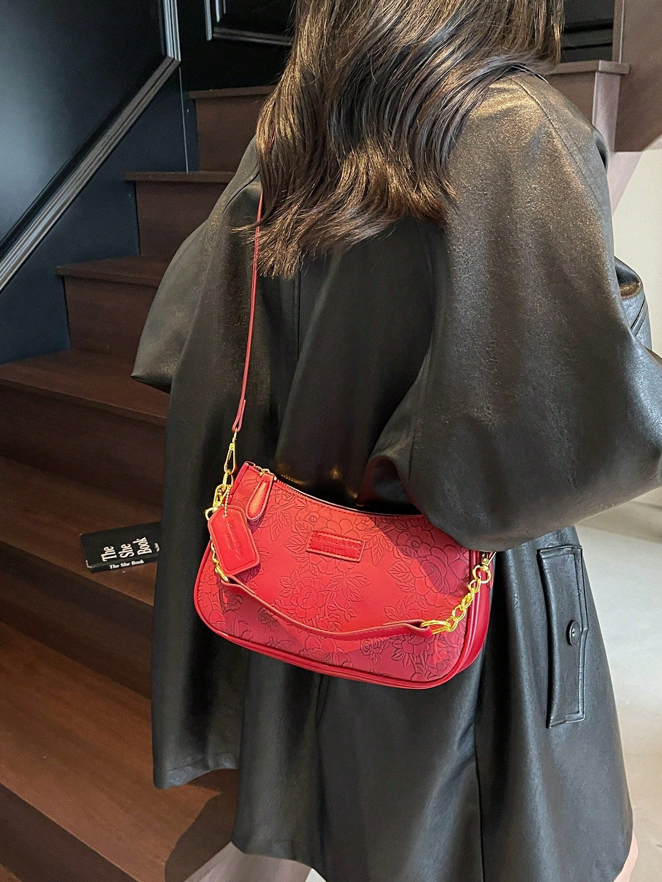 1pc Solid Color PU Leather Shoulder Bag For Women, Versatile Crossbody Bag For Commuting, Adjustable Shoulder Strap