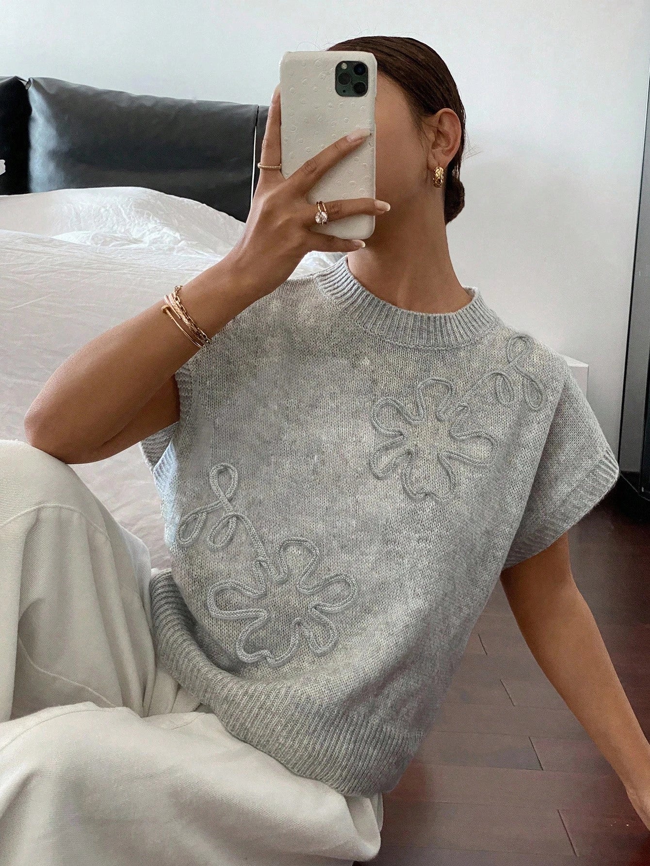 Siren Gaze Women's Casual Elegant Short Sleeve Knit Sweater, Suitable For Summer,Knitted Sweater