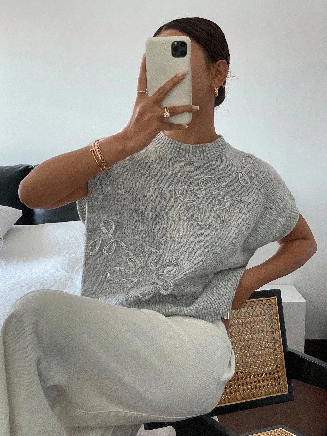 Siren Gaze Women's Casual Elegant Short Sleeve Knit Sweater, Suitable For Summer,Knitted Sweater