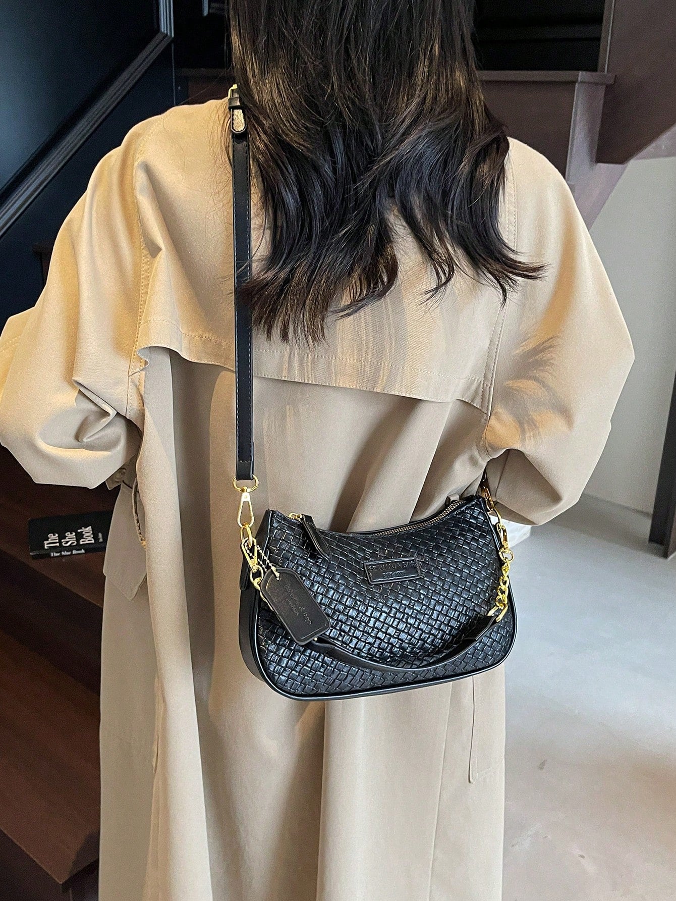 1pc Solid Color PU Leather Shoulder Bag For Women, Versatile Crossbody Bag For Commuting, Adjustable Shoulder Strap