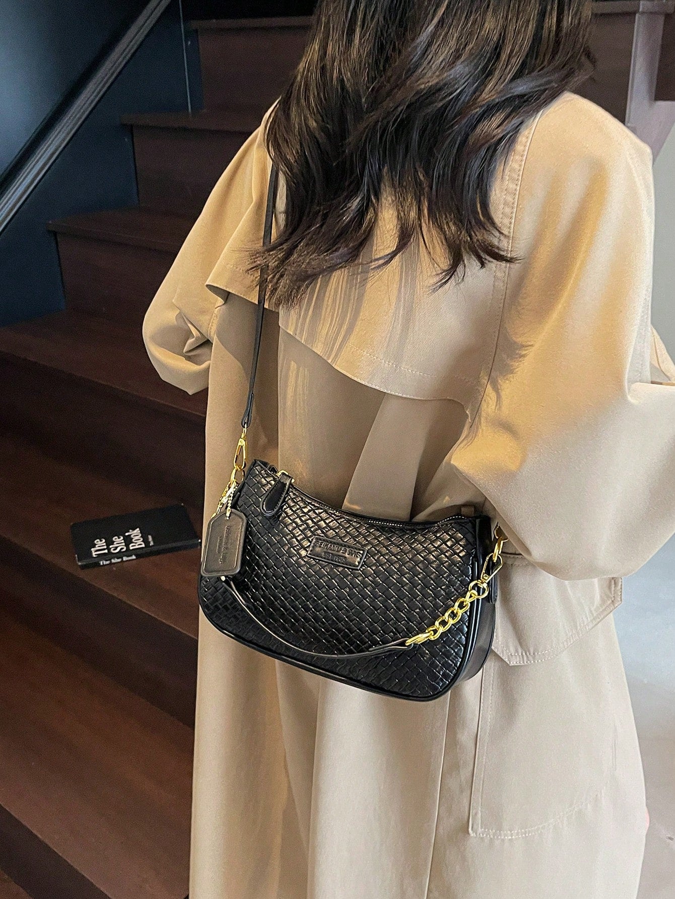 1pc Solid Color PU Leather Shoulder Bag For Women, Versatile Crossbody Bag For Commuting, Adjustable Shoulder Strap