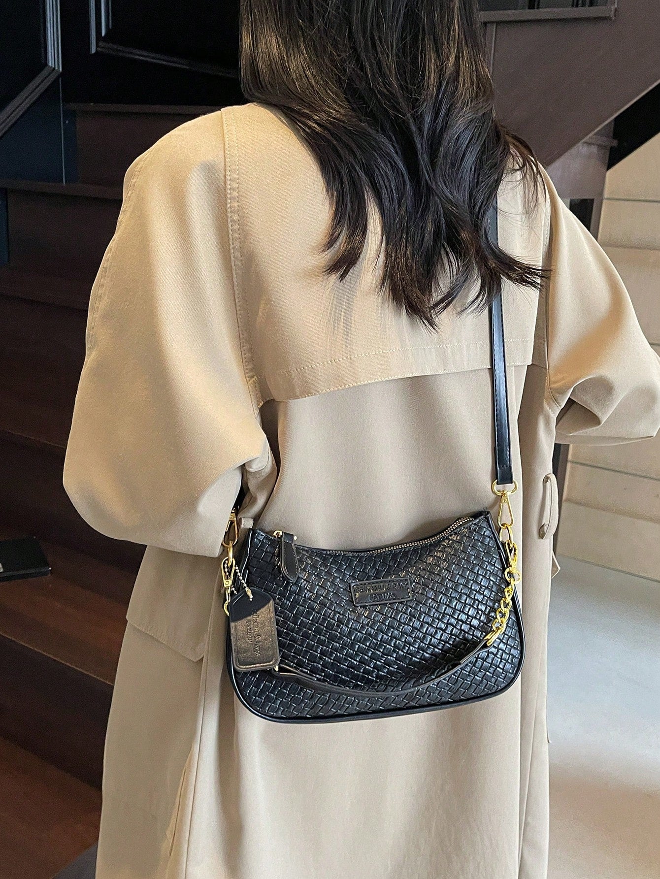 1pc Solid Color PU Leather Shoulder Bag For Women, Versatile Crossbody Bag For Commuting, Adjustable Shoulder Strap