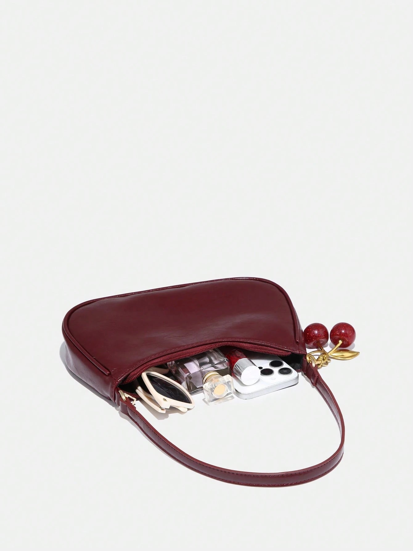 1pc Novachic Women Floral Fabric Casual Shoulder Bag, Zipper Closure, Vintage Style, Underarm Bag, Suitable For Various Occasions