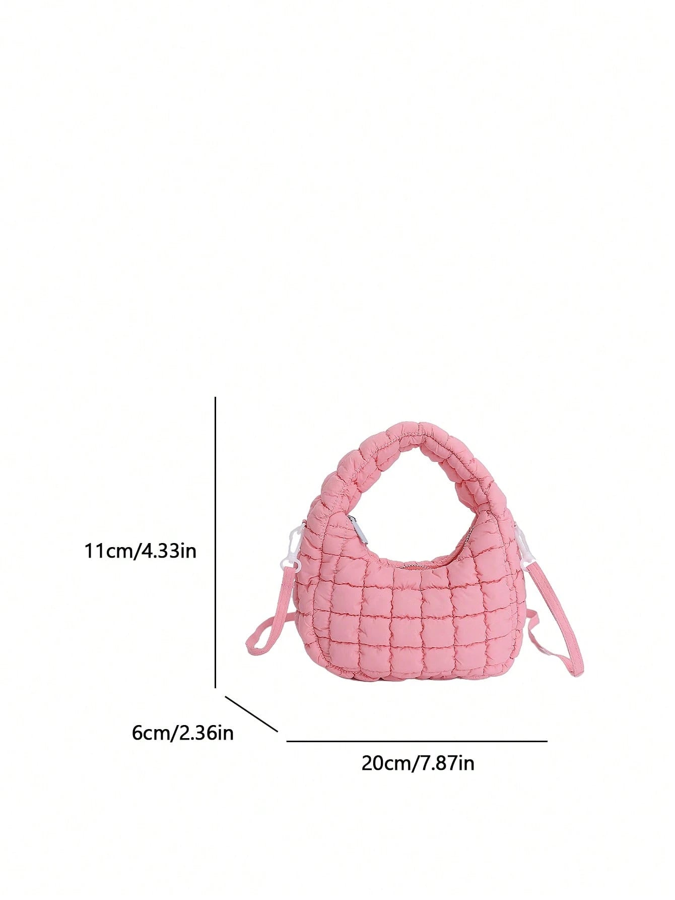 2024 New Style Cloud-Shaped Ruched Orange Bag, Handheld Bag, Versatile Casual Women's Bag, Crescent-Shaped Clutch Bag