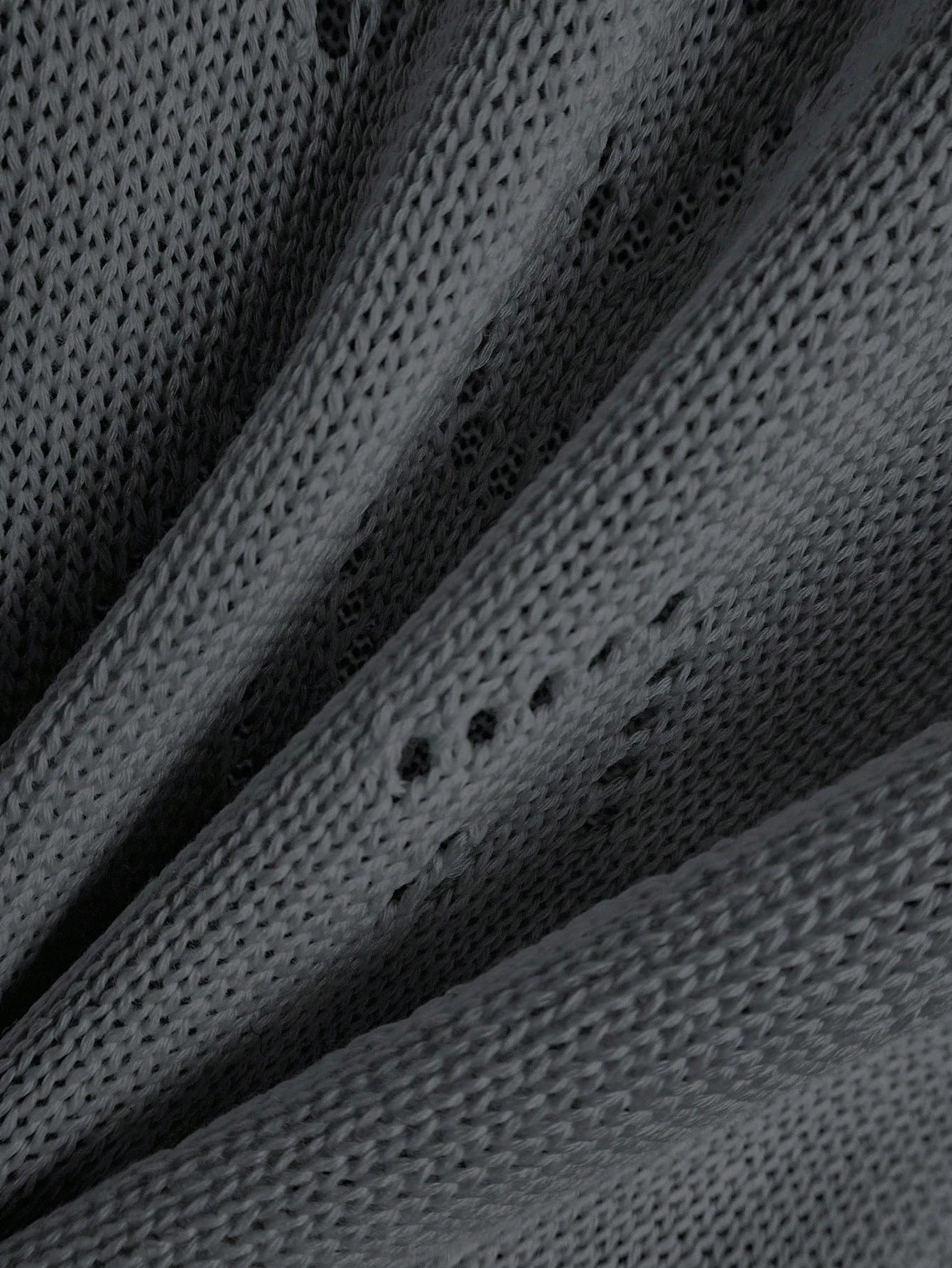 EMERY ROSE Women's Vacation Casual Solid Color Hollow Out Knit Top