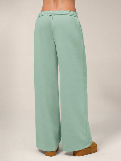 Forever 21 Autumn/Winter New Casual Loose Fit Elastic Waist Wide Leg Sweatpants, Thicker Thermal Lined, Versatile & Slimming