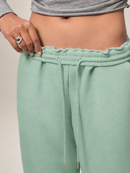 Forever 21 Autumn/Winter New Casual Loose Fit Elastic Waist Wide Leg Sweatpants, Thicker Thermal Lined, Versatile & Slimming