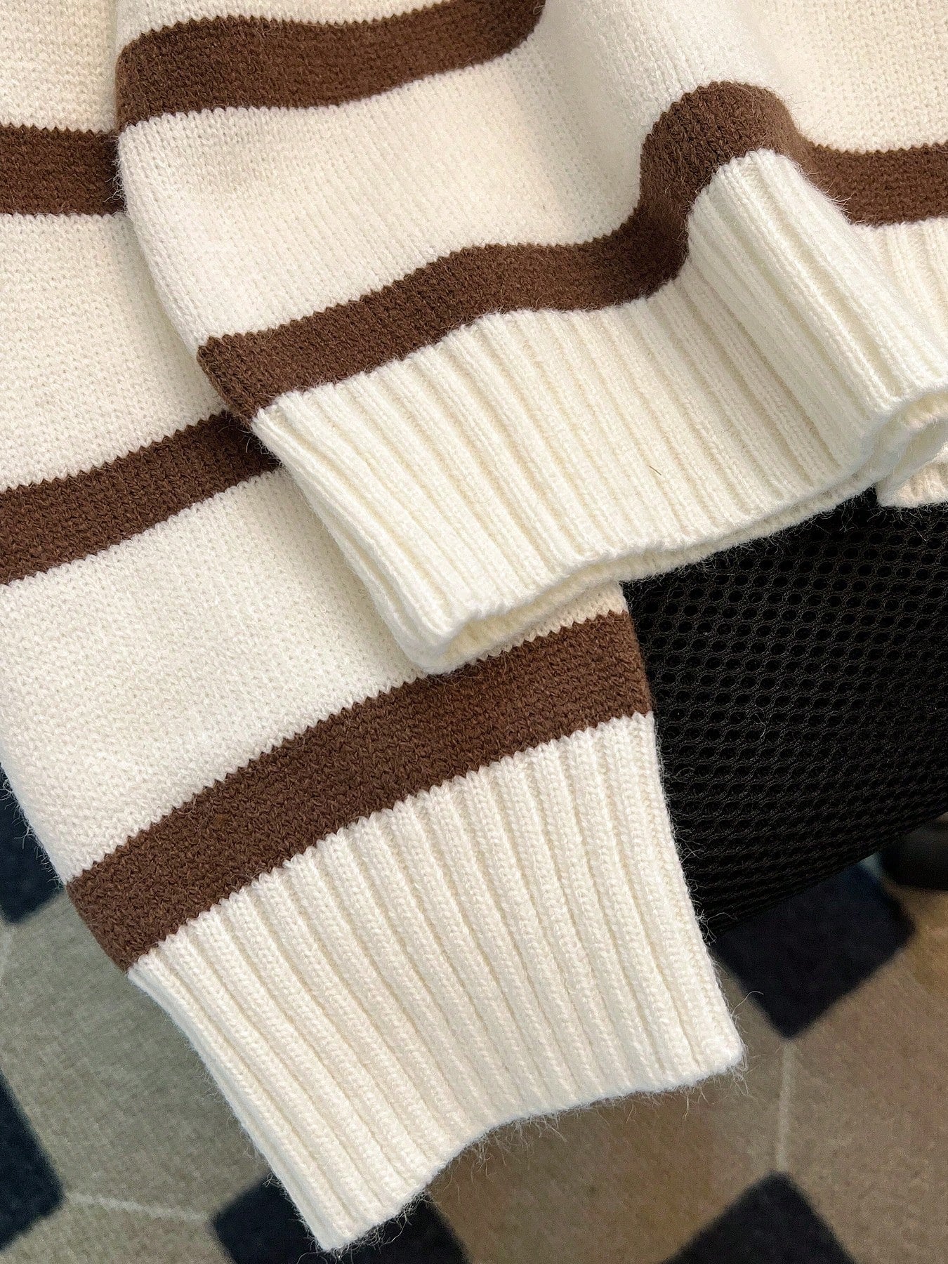 New Autumn/Winter Women Striped Zipper Turtleneck Sweater, Fashion Minimalist Pullover Classic Style,Long Sleeve Tops