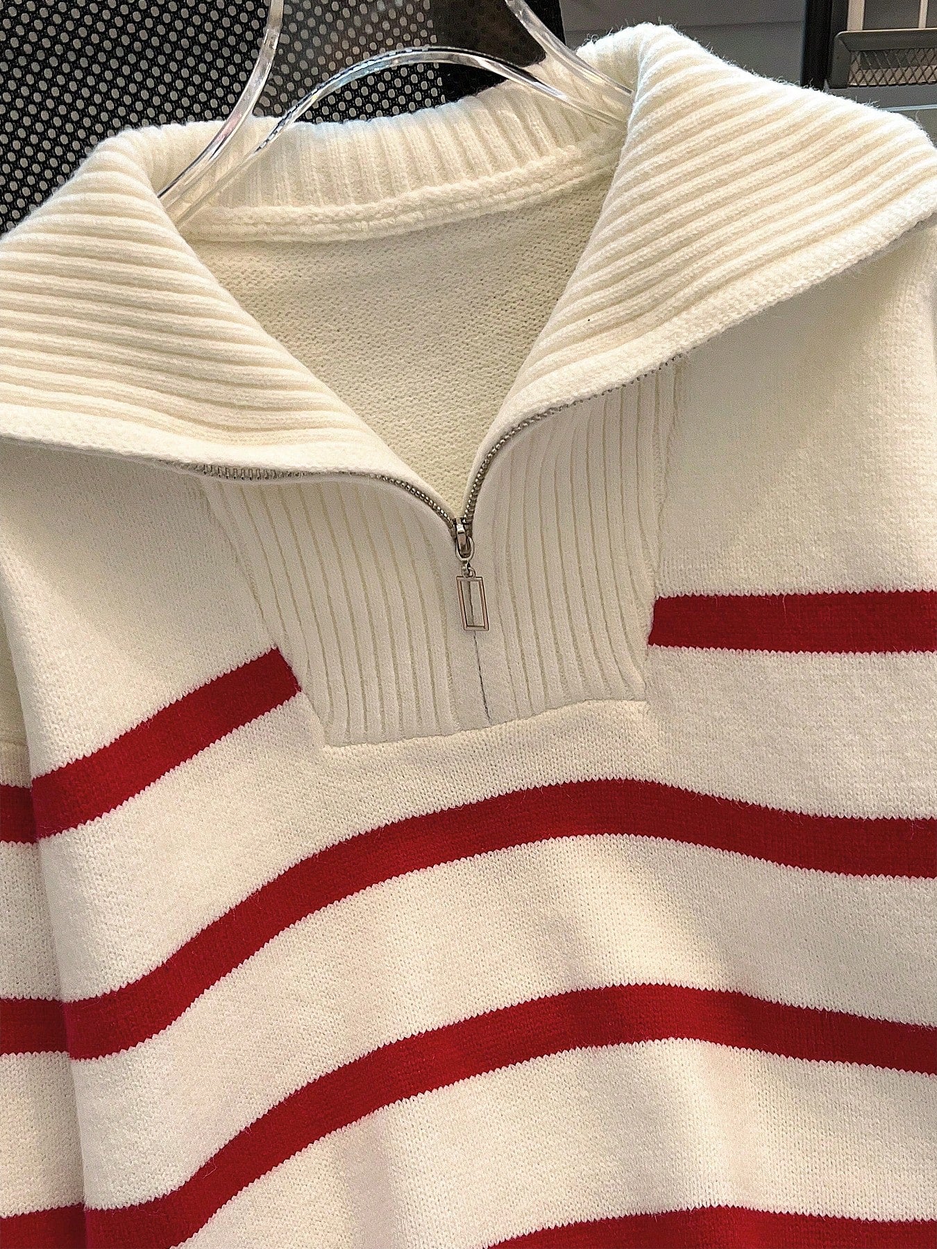 New Autumn/Winter Women Striped Zipper Turtleneck Sweater, Fashion Minimalist Pullover Classic Style,Long Sleeve Tops