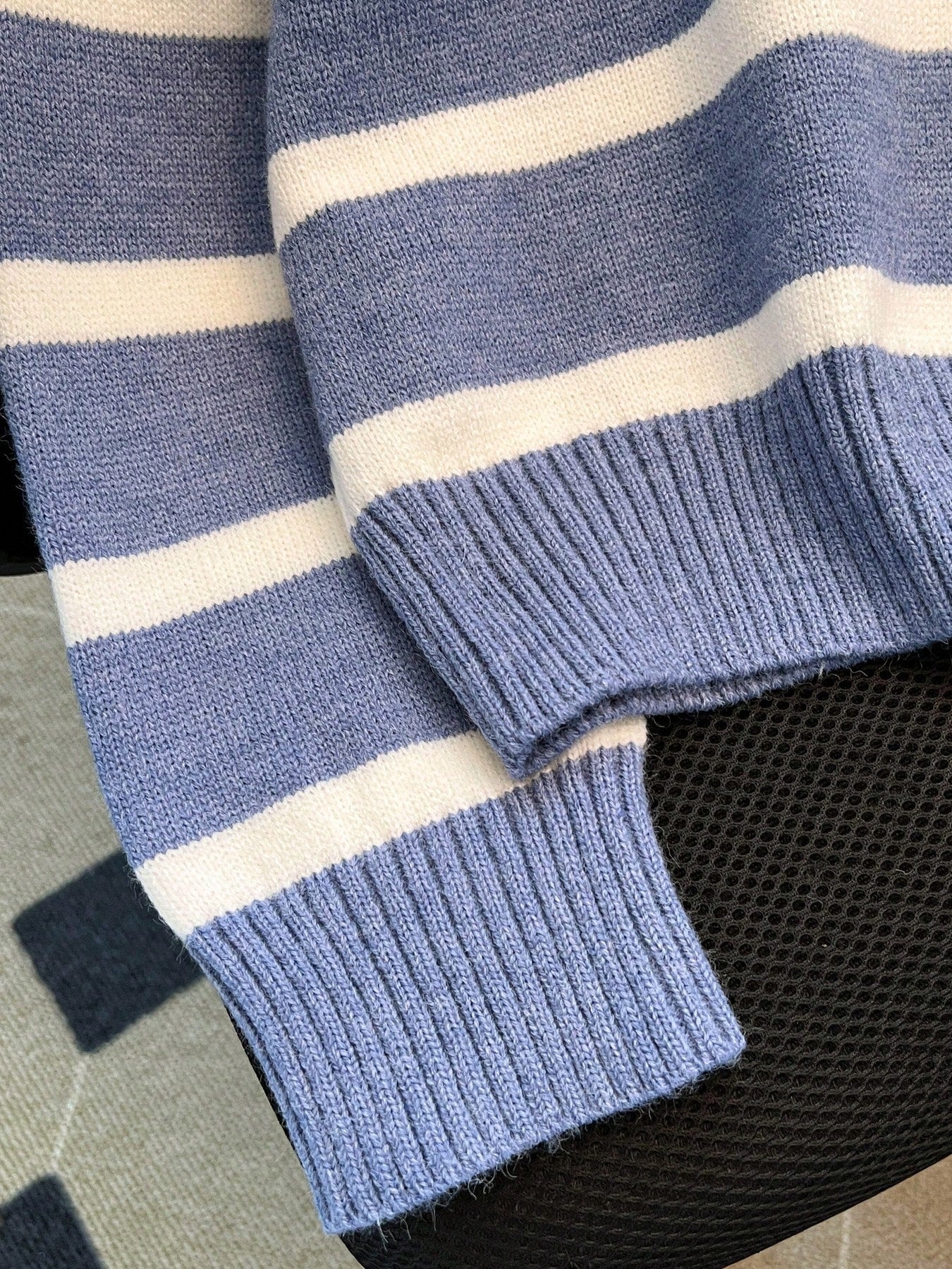 New Autumn/Winter Women Striped Zipper Turtleneck Sweater, Fashion Minimalist Pullover Classic Style,Long Sleeve Tops