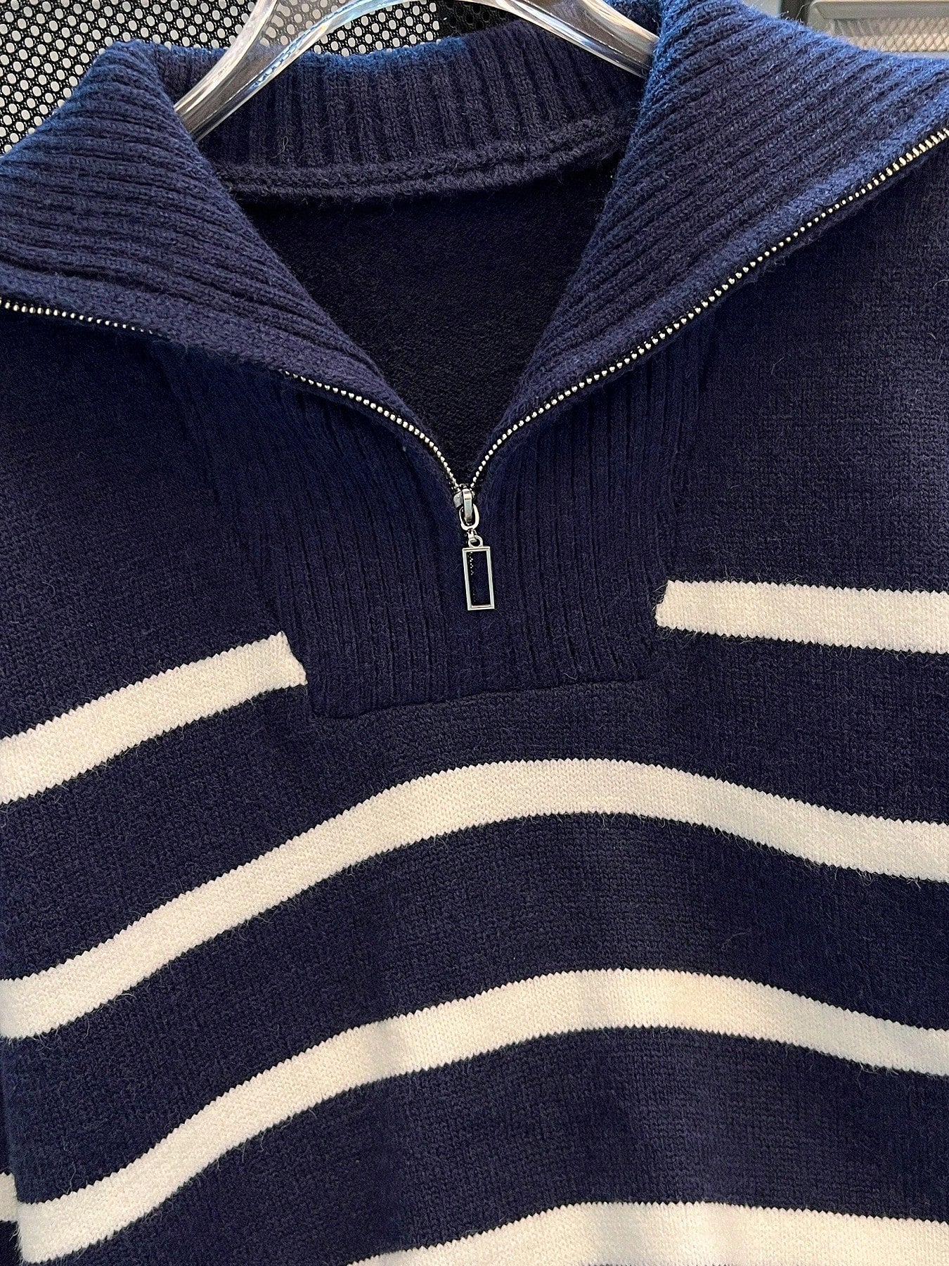 New Autumn/Winter Women Striped Zipper Turtleneck Sweater, Fashion Minimalist Pullover Classic Style,Long Sleeve Tops