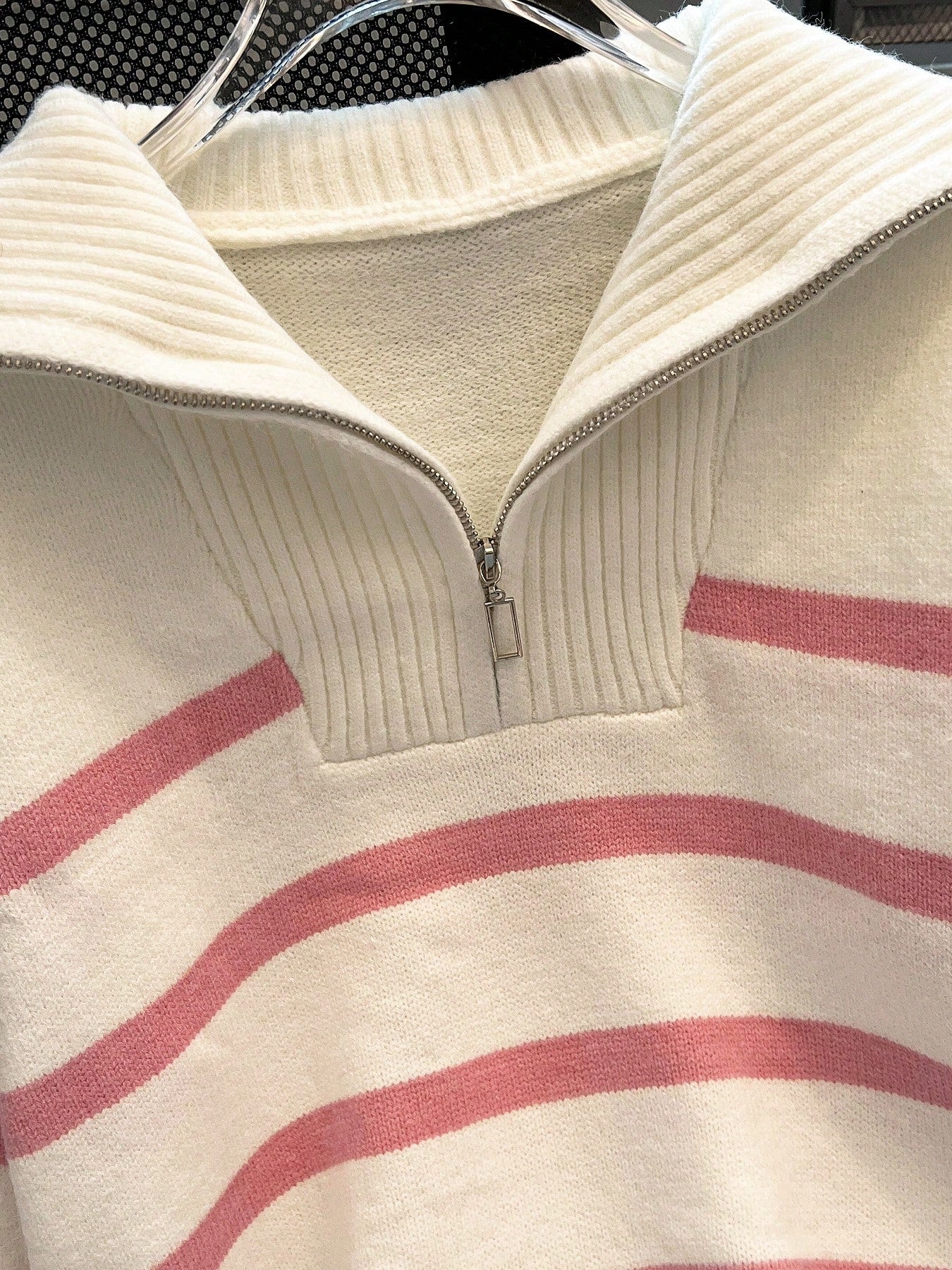 New Autumn/Winter Women Striped Zipper Turtleneck Sweater, Fashion Minimalist Pullover Classic Style,Long Sleeve Tops