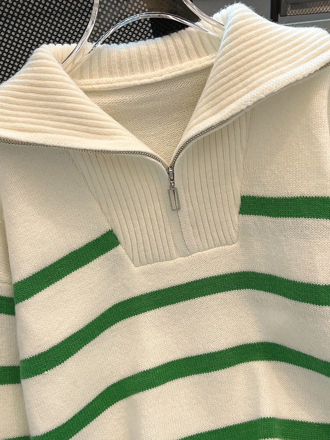 New Autumn/Winter Women Striped Zipper Turtleneck Sweater, Fashion Minimalist Pullover Classic Style,Long Sleeve Tops