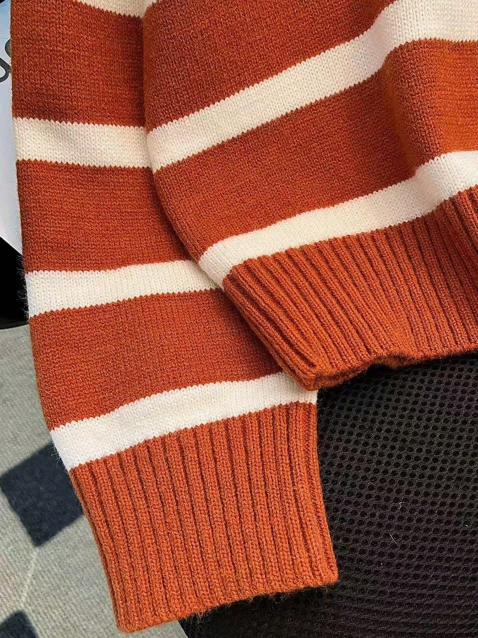 New Autumn/Winter Women Striped Zipper Turtleneck Sweater, Fashion Minimalist Pullover Classic Style,Long Sleeve Tops