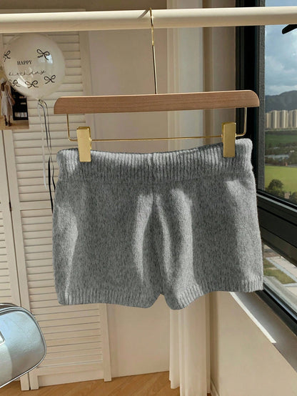 Comfortcana Women Casual Skinny Knit Pants, Versatile, Small Logo Embroidered