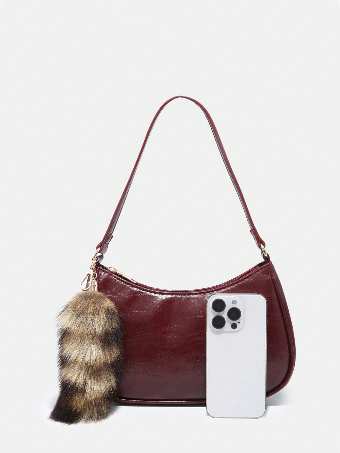 1pc Novachic Women Floral Fabric Casual Shoulder Bag, Zipper Closure, Vintage Style, Underarm Bag, Suitable For Various Occasions