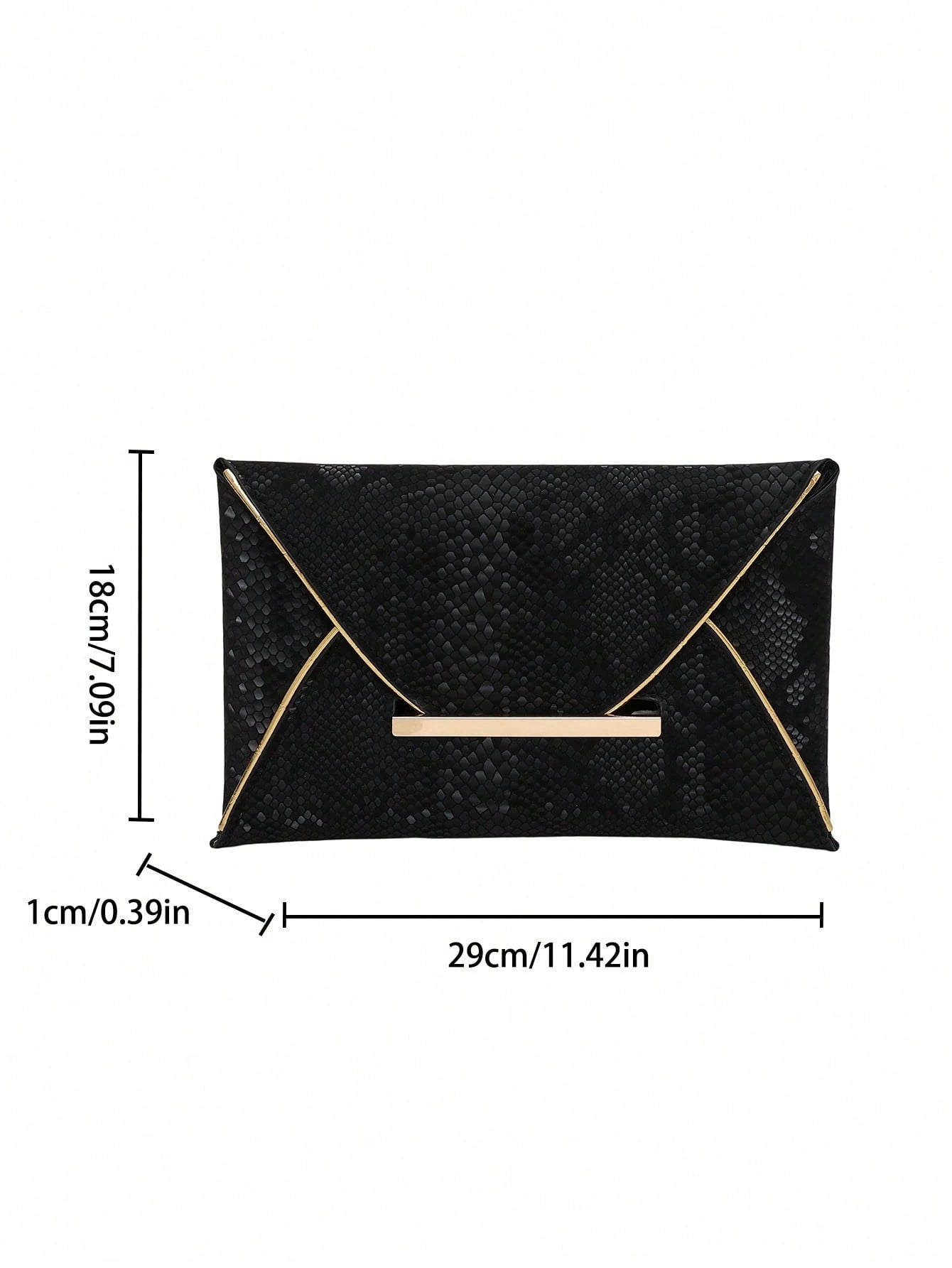 Crocodile Print, Snake Print, Solid Color, Minimalist, Fashionable, Casual PU Clutch, Envelope Bag, Fashionable Clutch Bags For Woman