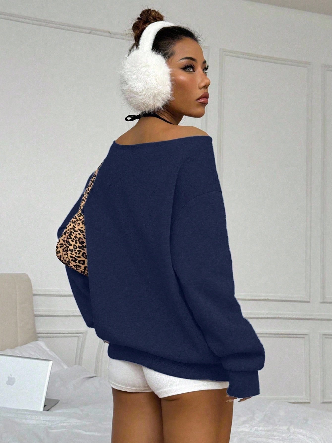 Flirla Solid Color Raglan Sleeve Pocket Design Casual Pullover Sweatshirt,Long Sleeve Tops Graduation,Back To School Outfits,Graduation,Teacher Outfits For Women,Back To School Fall Outfit