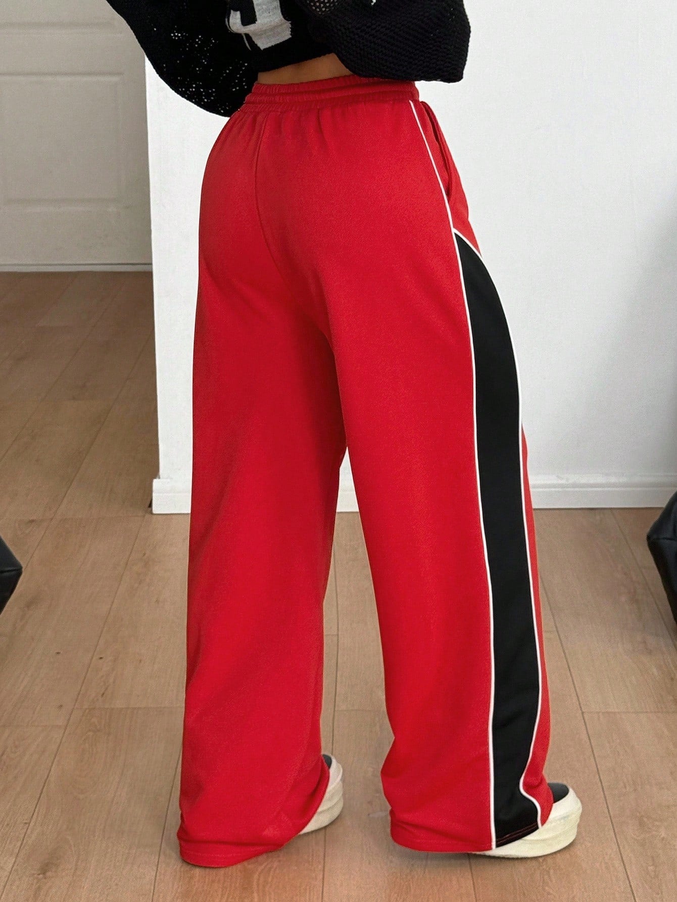 Coolane Women's Spring/Summer Casual Camo Print Drawstring Waist Wide Leg Pants