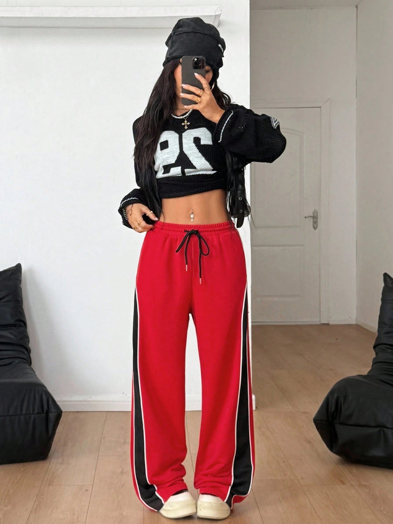 Coolane Women's Spring/Summer Casual Camo Print Drawstring Waist Wide Leg Pants