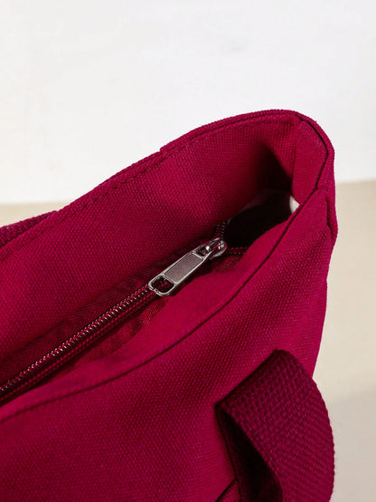 SHEIN X Milania Multi Pocket Tote Bag For Women Canvas Bag With Handle Bag Large Capacity Purse Reusable Handbag, Canvas Tote Bag, Perfect For Daily Use And Travel, Tote Bags For Students, Multiple Compartments, Perfect For Beach