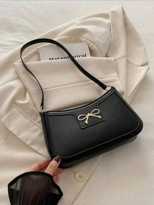 Elegant Crescent-Shaped Underarm Shoulder Bag For Women, Chic Casual Fashion, Solid Color Underarm Bag