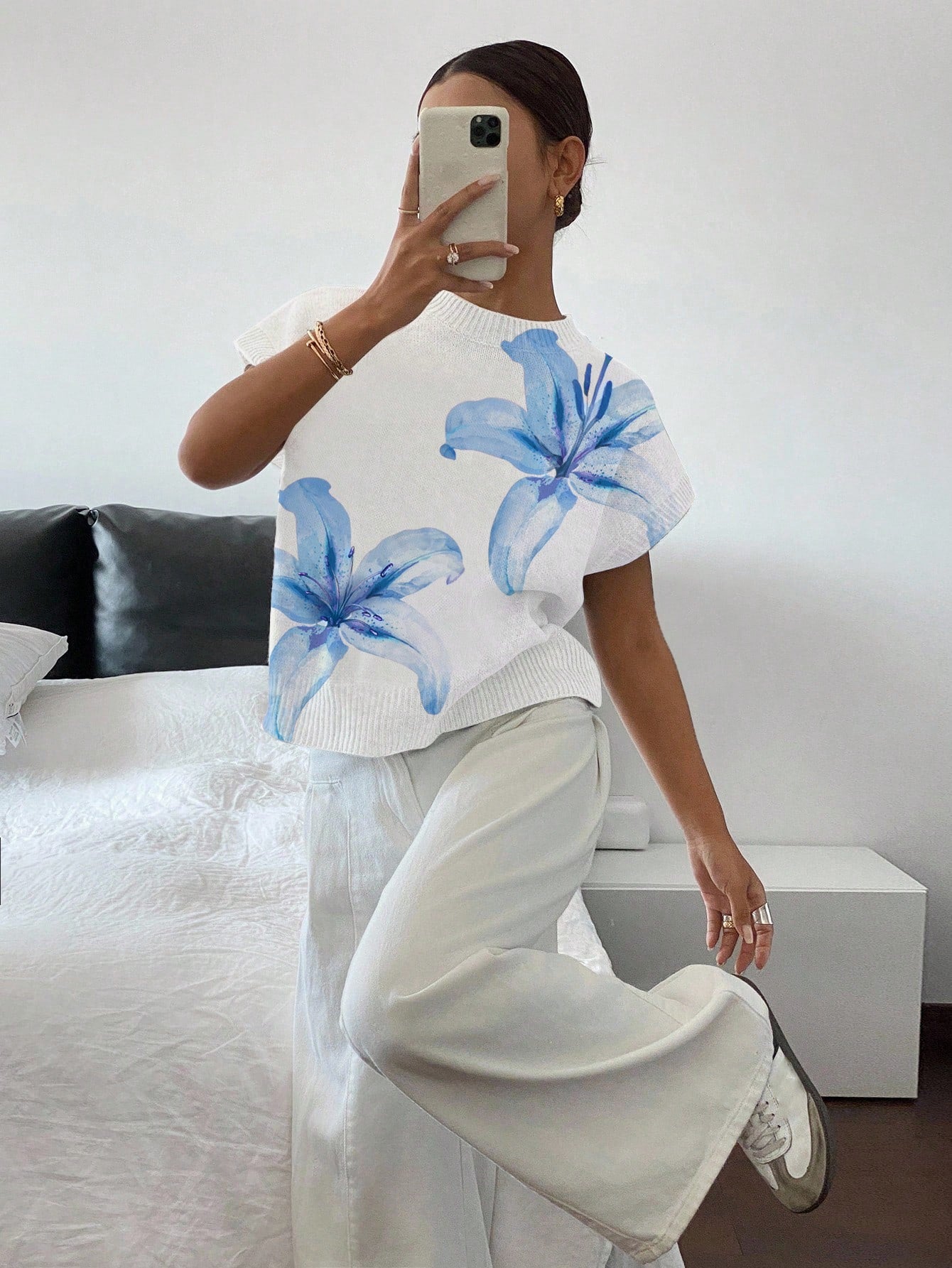 Siren Gaze Women's Casual Elegant Short Sleeve Knit Sweater, Suitable For Summer,Knitted Sweater