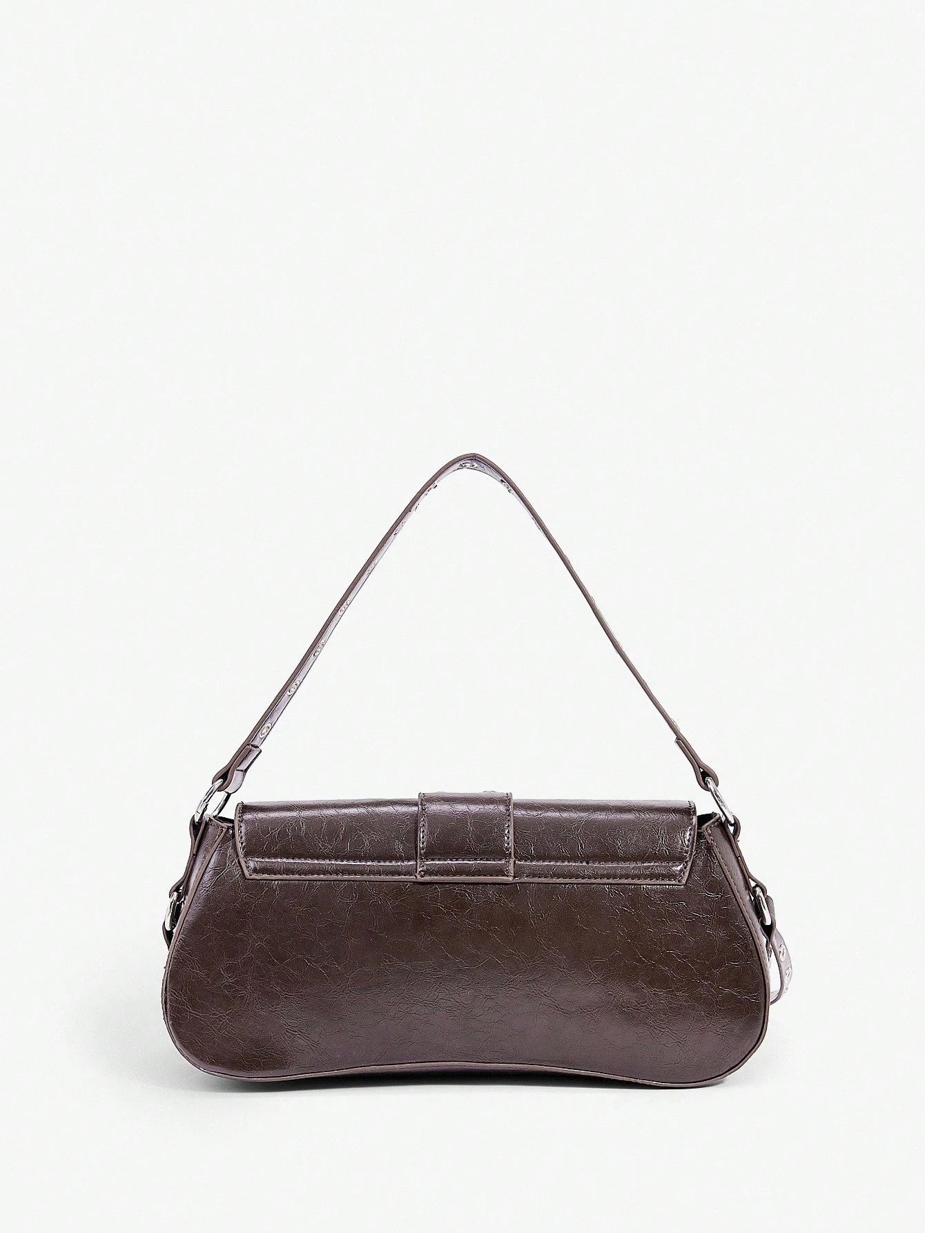 SHEIN X Lucía Bellido SHEIN SXY Fashionable Black Stud Shoulder Bag For Women, Versatile, Shopping Bag, Cool, Street Bag, Teenagers