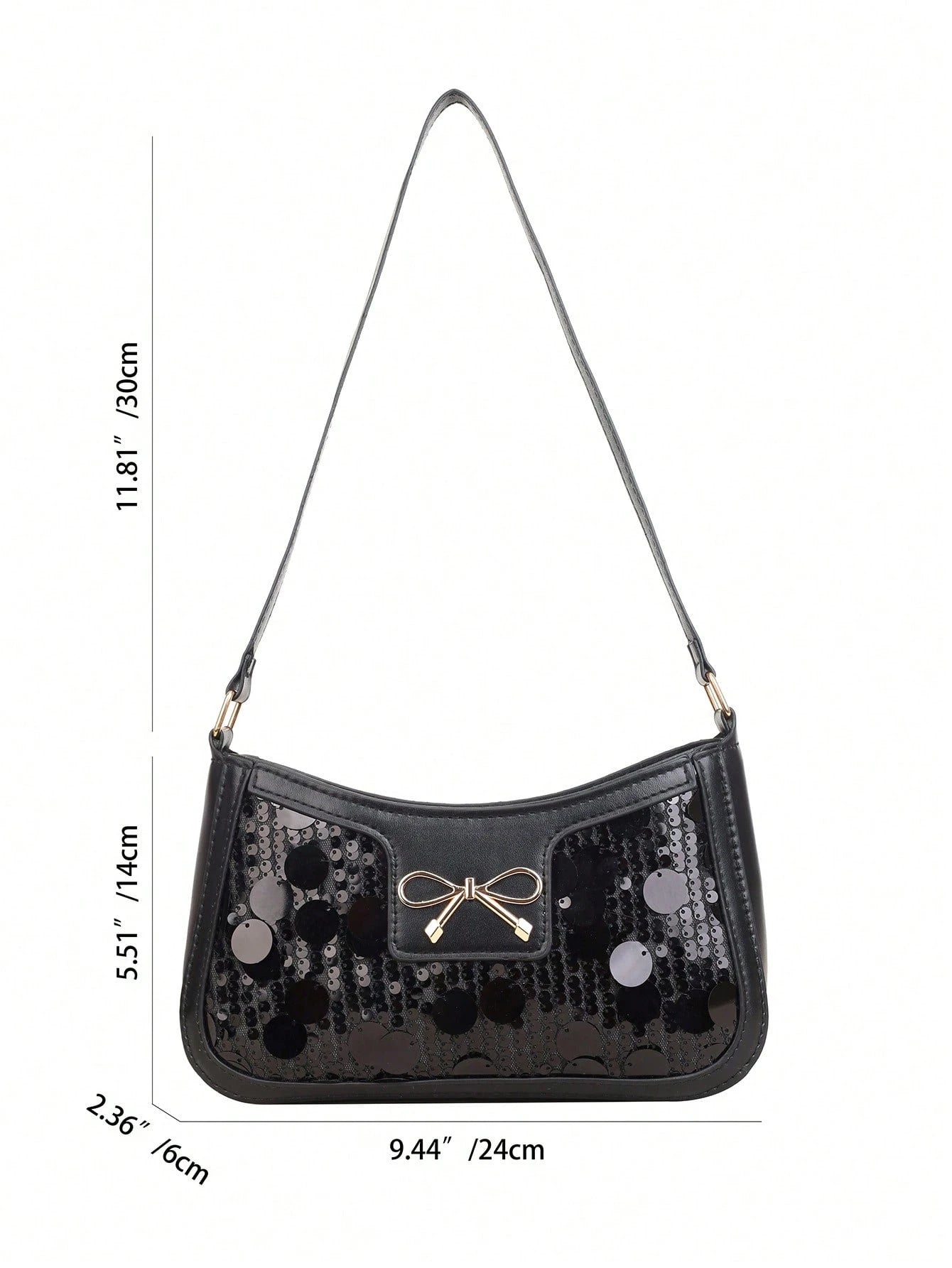 Elegant Crescent-Shaped Underarm Shoulder Bag For Women, Chic Casual Fashion, Solid Color Underarm Bag