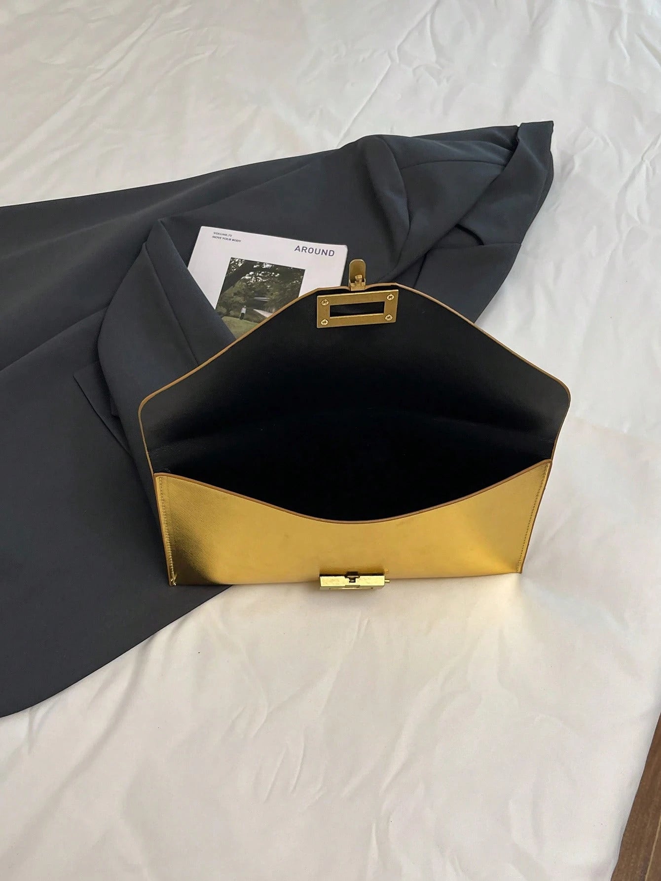 Crocodile Print, Snake Print, Solid Color, Minimalist, Fashionable, Casual PU Clutch, Envelope Bag, Fashionable Clutch Bags For Woman