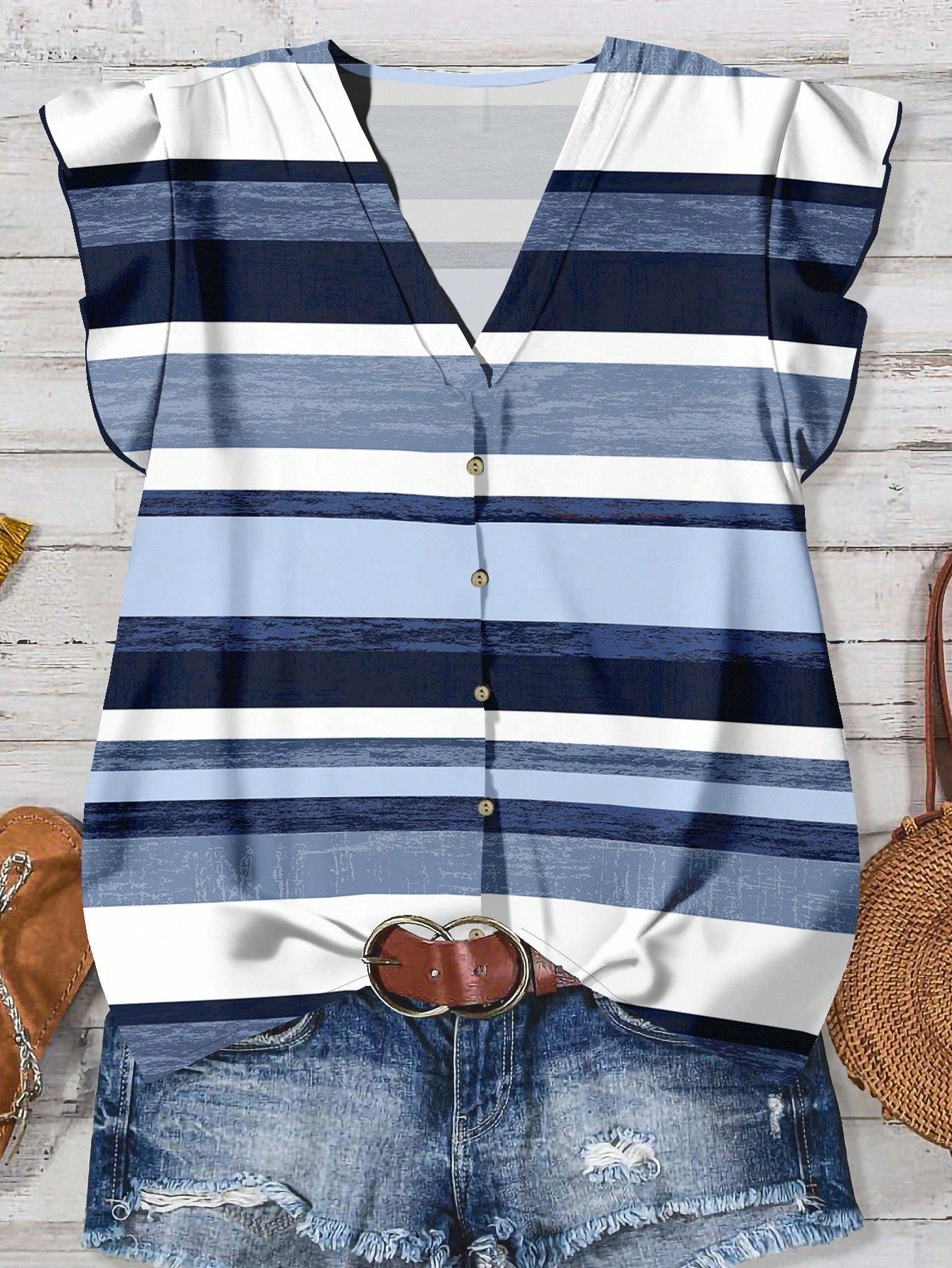 EMERY ROSE Women's Floral & Maple Leaf Print Casual Shirt, Suitable For Autumn,Fall Clothes For Women