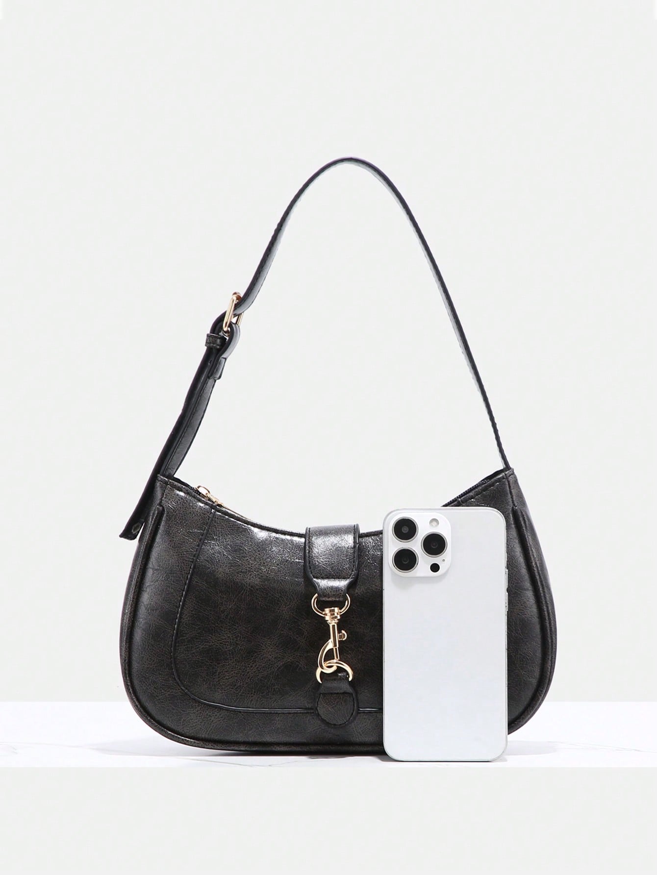 1pc Novachic Women Floral Fabric Casual Shoulder Bag, Zipper Closure, Vintage Style, Underarm Bag, Suitable For Various Occasions