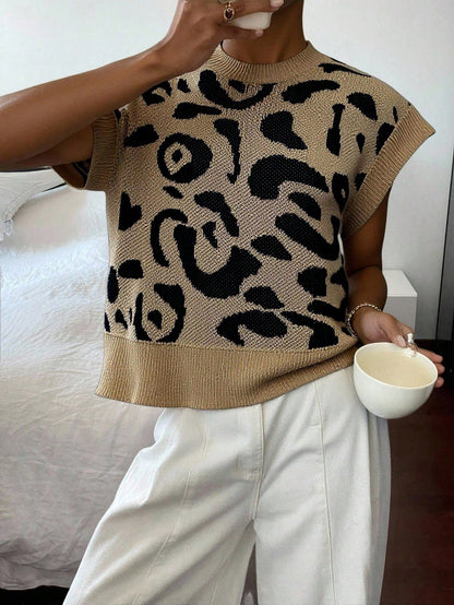 Siren Gaze Women's Casual Elegant Short Sleeve Knit Sweater, Suitable For Summer,Knitted Sweater