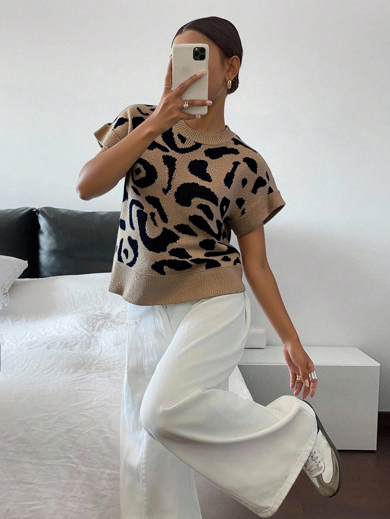 Siren Gaze Women's Casual Elegant Short Sleeve Knit Sweater, Suitable For Summer,Knitted Sweater