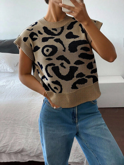Siren Gaze Women's Casual Elegant Short Sleeve Knit Sweater, Suitable For Summer,Knitted Sweater